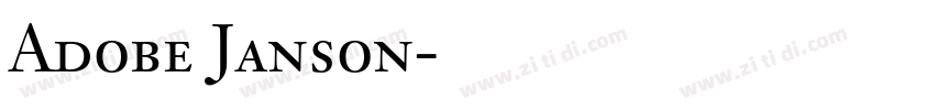 Adobe Janson字体转换